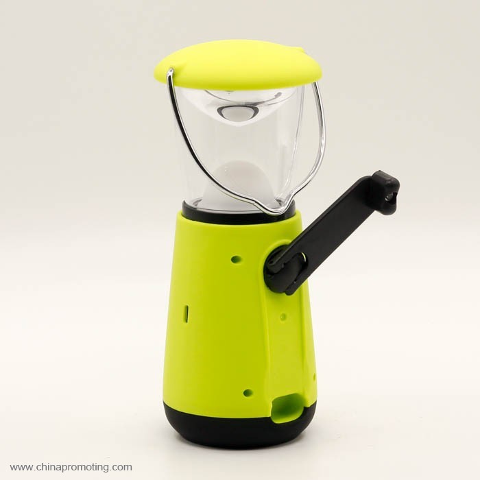 Hand cranking dynamo rechargeable led camping lantern