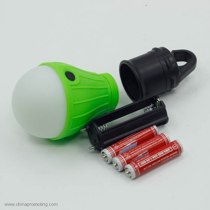 3 led bulb camping mini lantern with hook