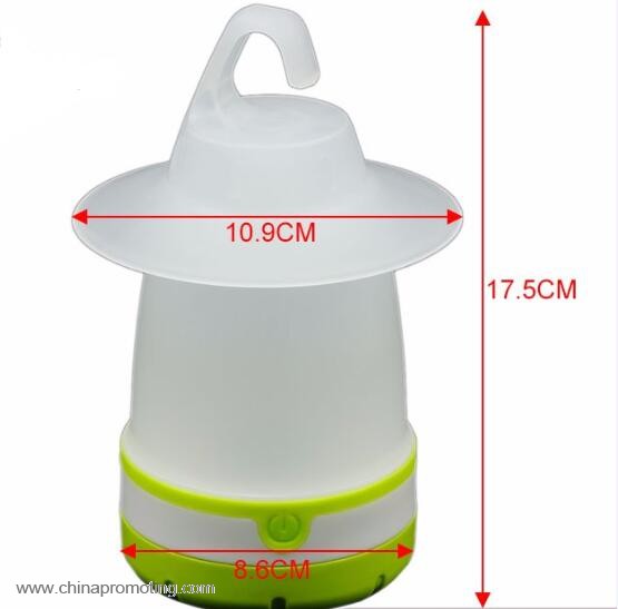 Red and White LED AA battery hanging led camp lamp