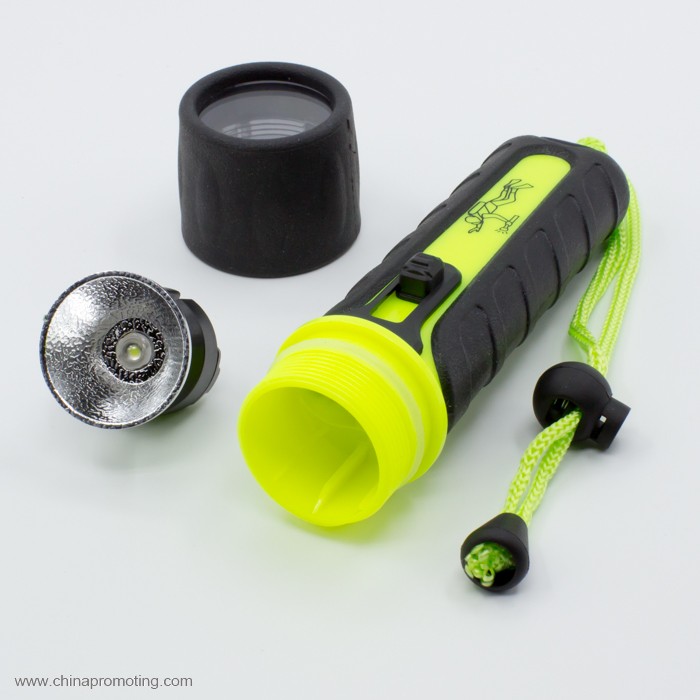 Rubber coat submarine lamp light diving powerful led flashlight