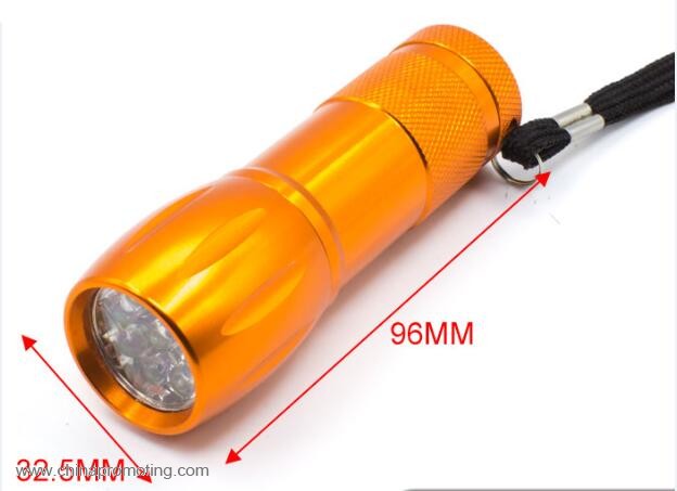 Gifts portable 9 led flashlight