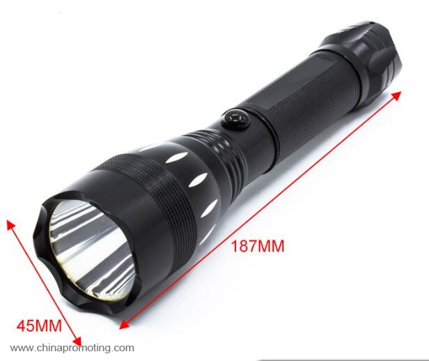 Multifunction aluminum rechargeable led flashlight