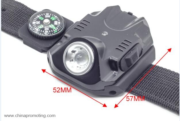 Led usb rechargeable watch flashlight army torch light