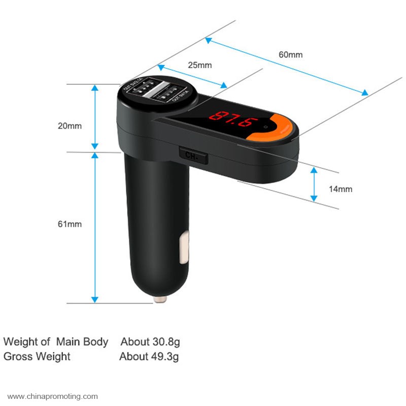 FM Transmitter Dual USB Car Charger Bluetooth Car Kit