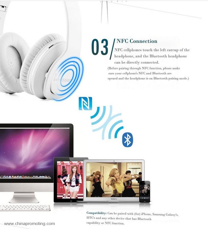  Foldable Wireless Stereo Bluetooth Headphone 