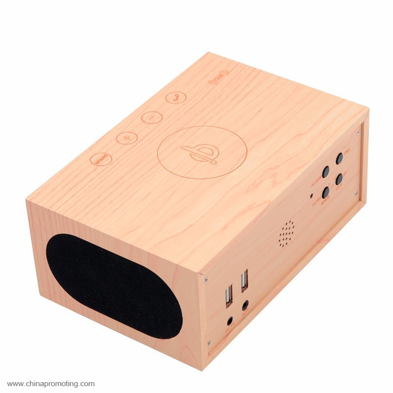 Wooden Clock Bluetooth Speaker 