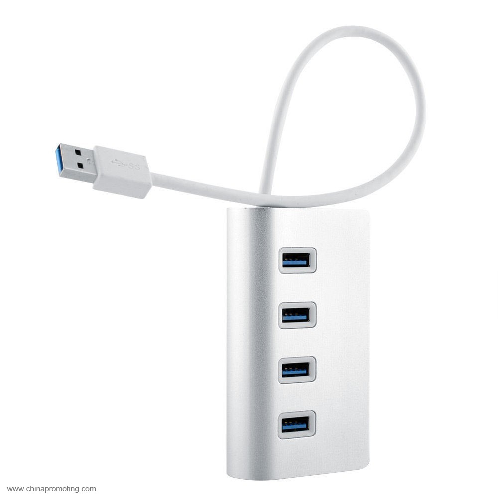 Aluminum 4 Ports New USB 3.0 Hub