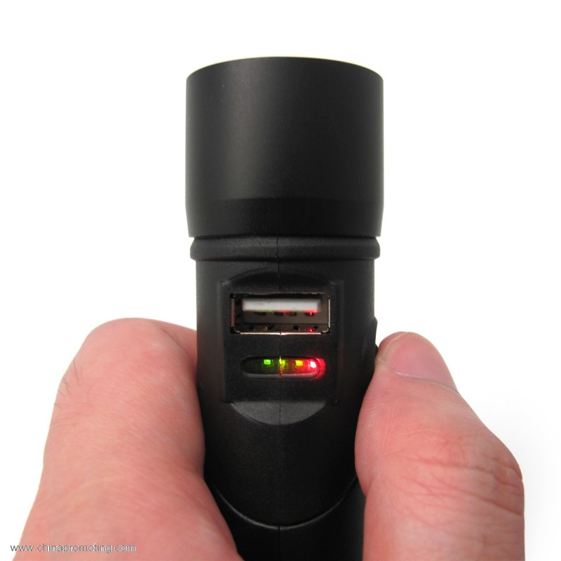  Led Torch Flashlight With Power Bank Function