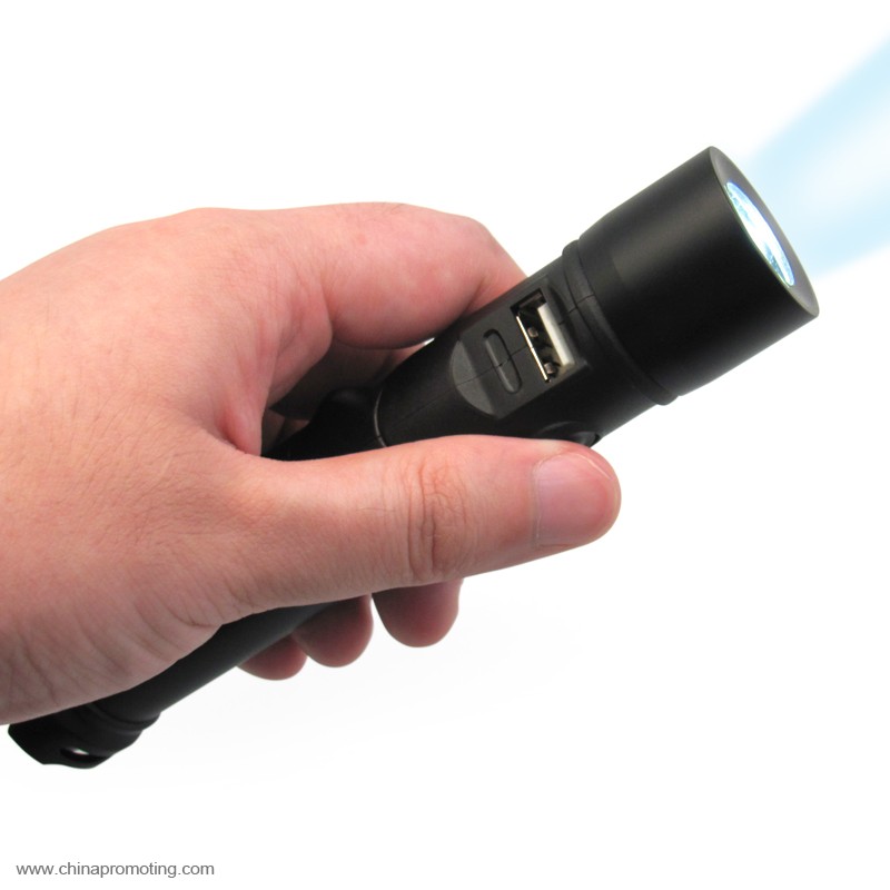  Led Torch Flashlight With Power Bank Function