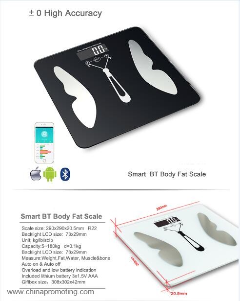 Bluetooth body fat analyze scale