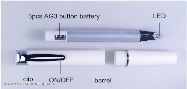 Pen shape pocket flashlight with clip