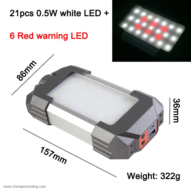 Led camping lamp with 8000mah power bank