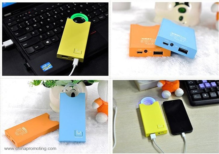 Color Ring Shine Polymer Portable Power Bank