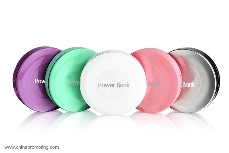 Round portable good quality mirror power bank