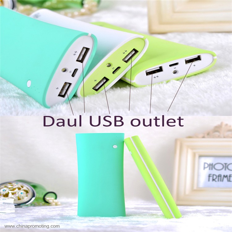 High capacity portable power bank with LED light