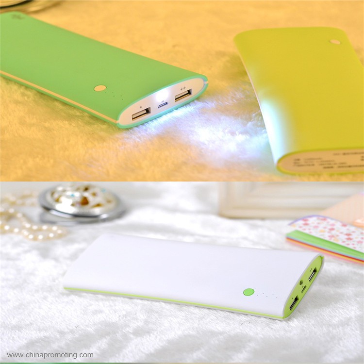 High capacity portable power bank with LED light