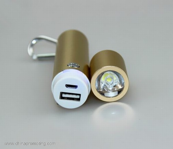  Power bank with led usb keychain