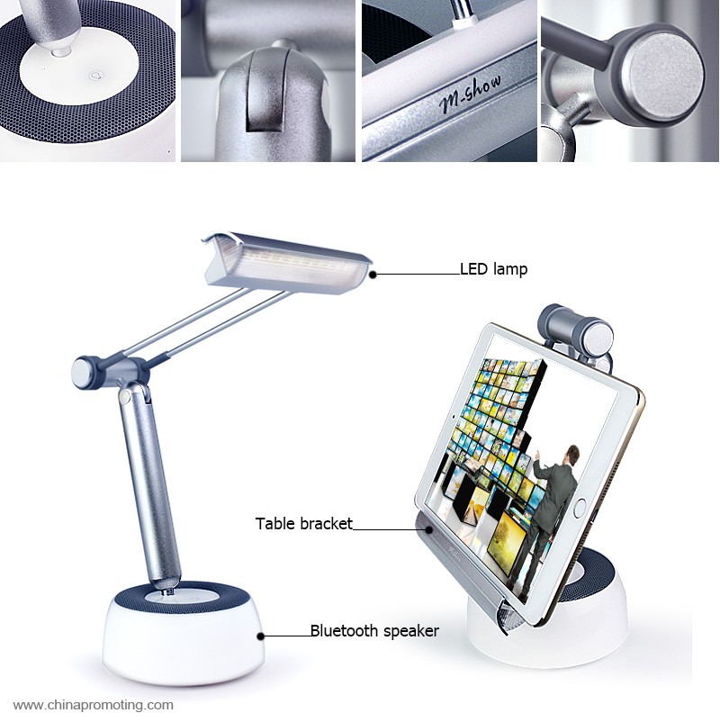 Bluetooth speaker led light with pad holder