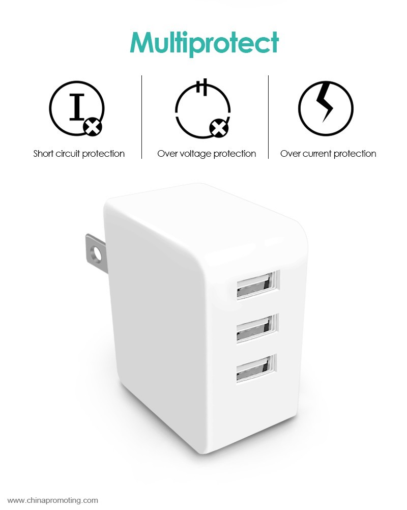 3USB multiport wall charger