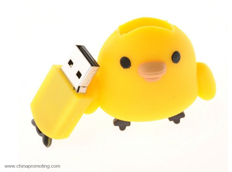 Chicken shaped pvc usb flash drive