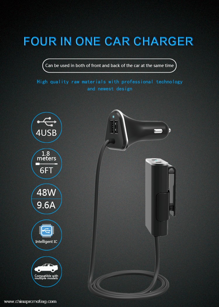 4 ports usb car charger