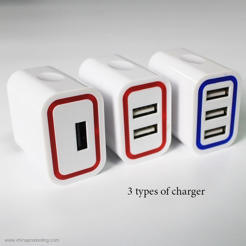  3 port fast charging wall charger USB charger