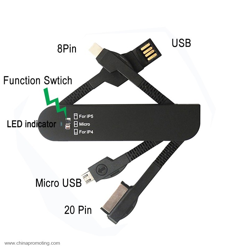 Swiss Army Knife Style Usb Multi Charger Data Cable