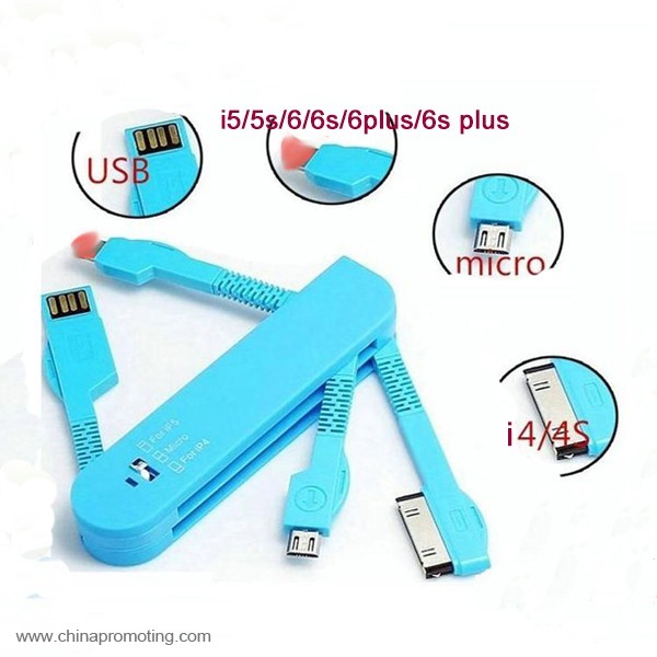 Swiss Army Knife Style Usb Multi Charger Data Cable