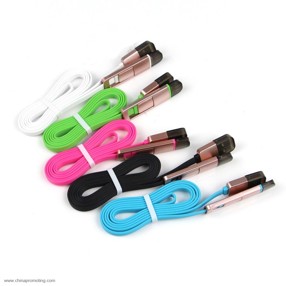 Mini USB Cable Flat 2 in 1