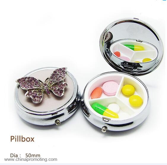 Metal Sliver Pill Box
