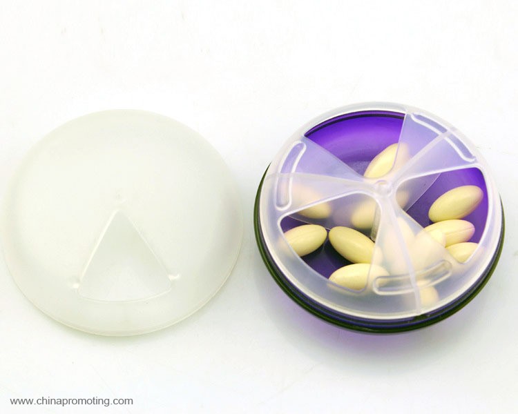 Round Rotating One Day Pill Box