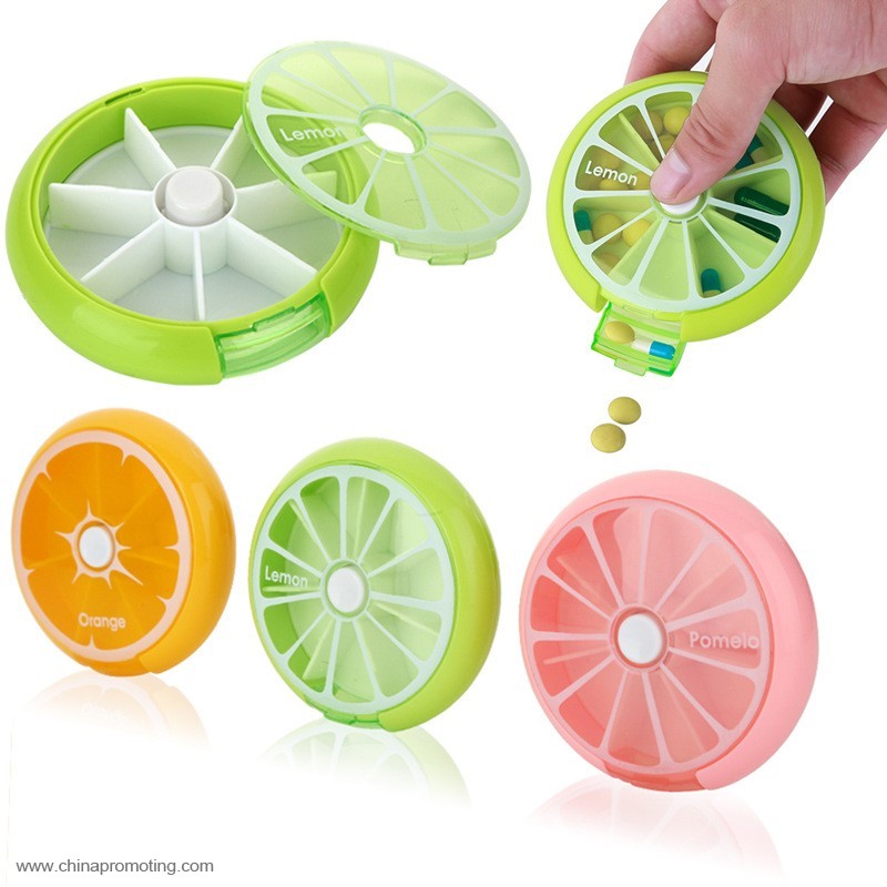 Fruit shape 7 day pill case