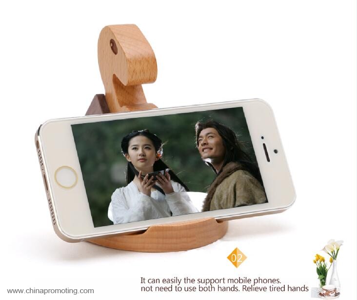 Wood phone holder