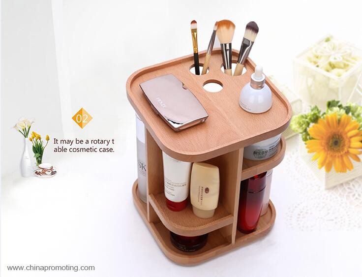 Desktop 360degree rotation cosmetic storage rack 