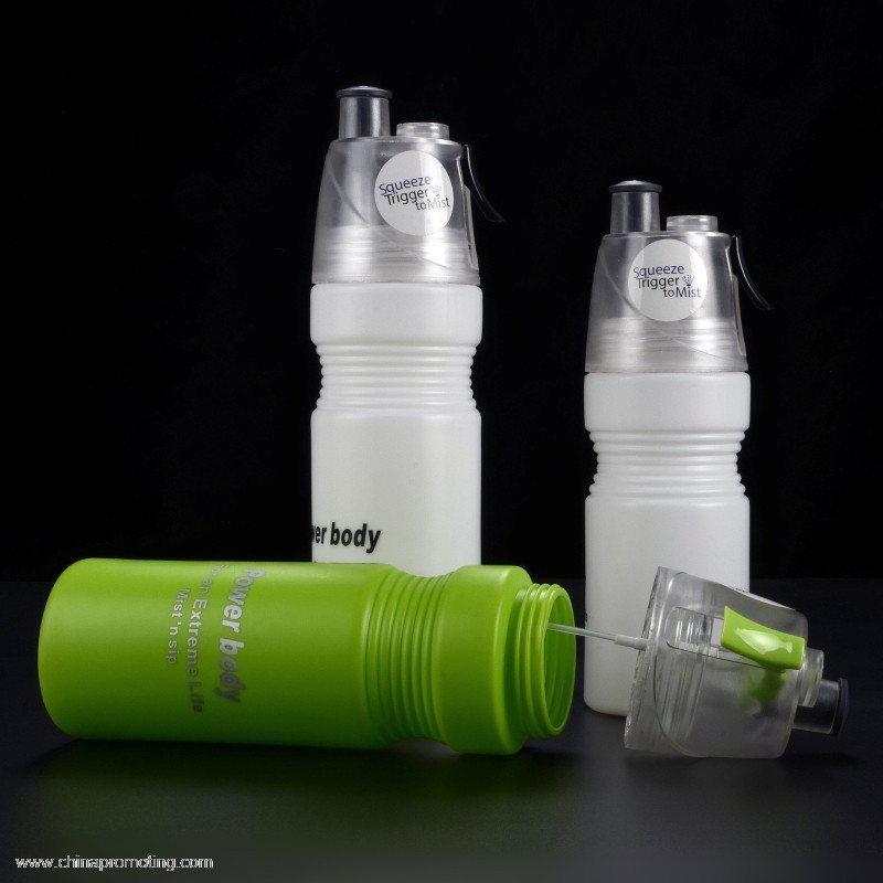 mist spray sports water bottle