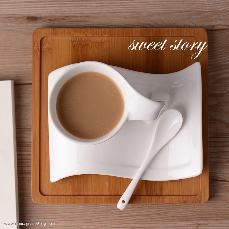 modern white ceramic coffee /tea mugs and cups set