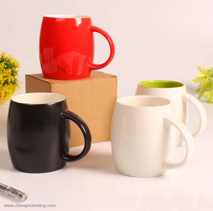 350ml Belly shape ceramic coffee mug/cup