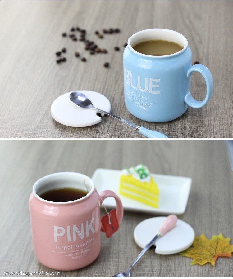  Can-shaped 400ml Simple Ceramic Mug