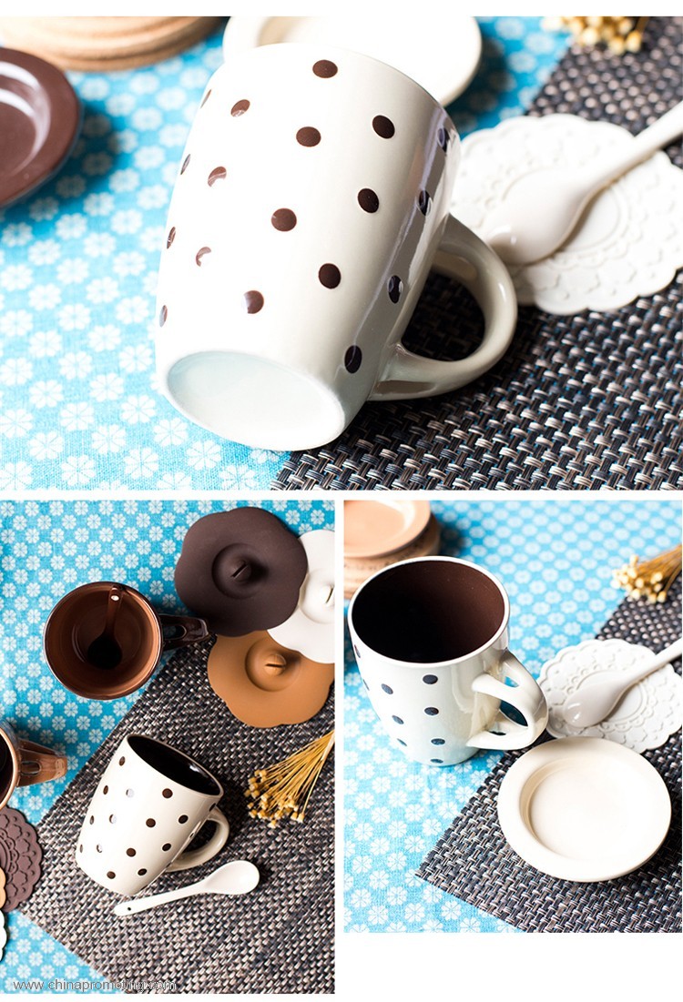 Ceramic cup coffee mug with cover 