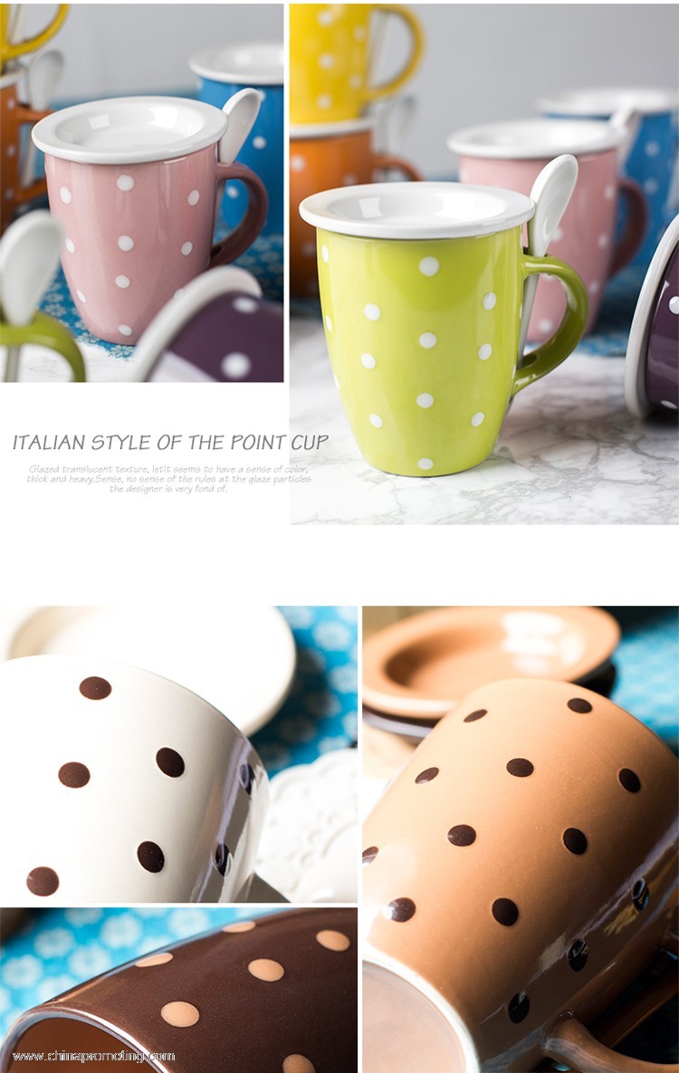 Ceramic cup coffee mug with cover 
