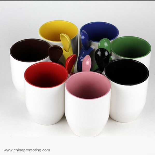 Ceramic Mug With Spoon