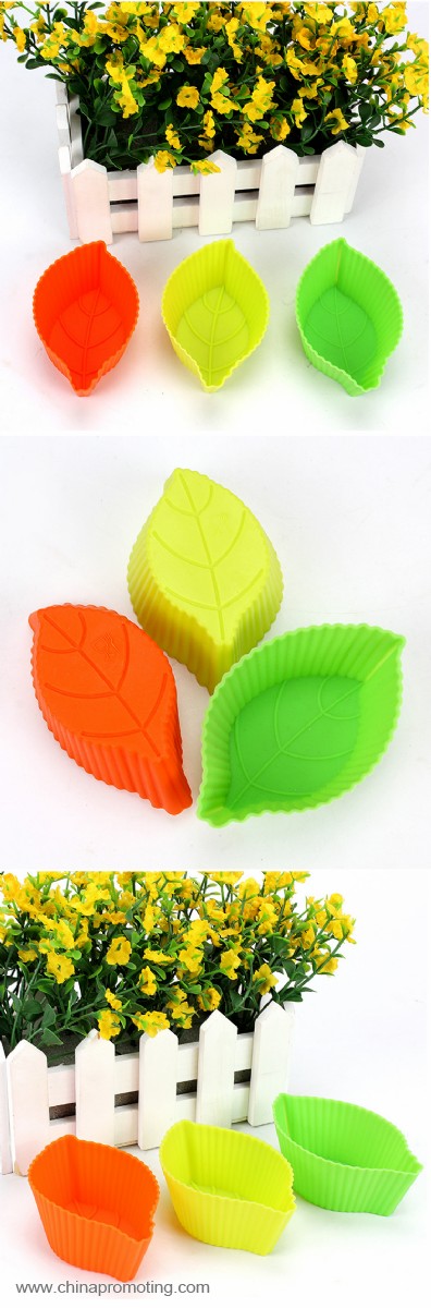 silicone leaves shape cake cups