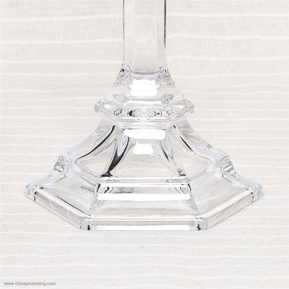 clear glass candle holder