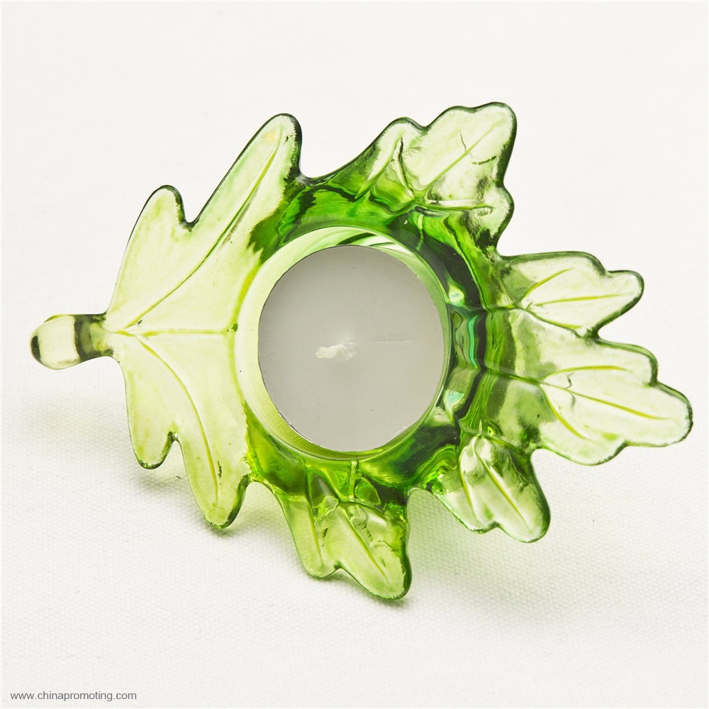  Leaf Shape Colored Candle Holder