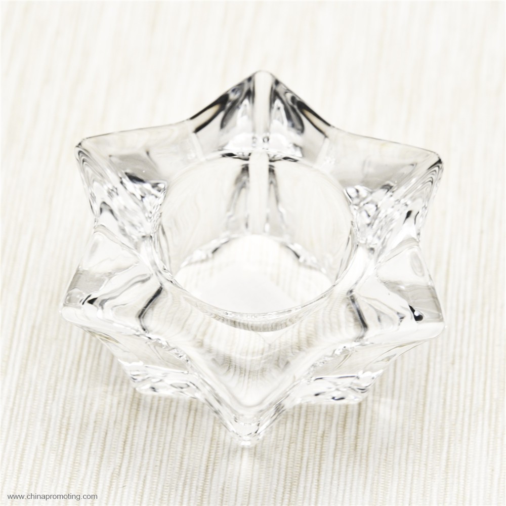 star shape crystal candle holder