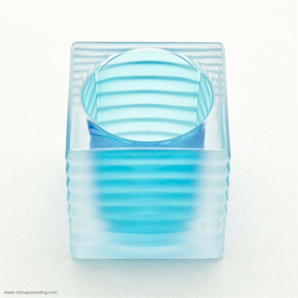 bule bubble candle holder