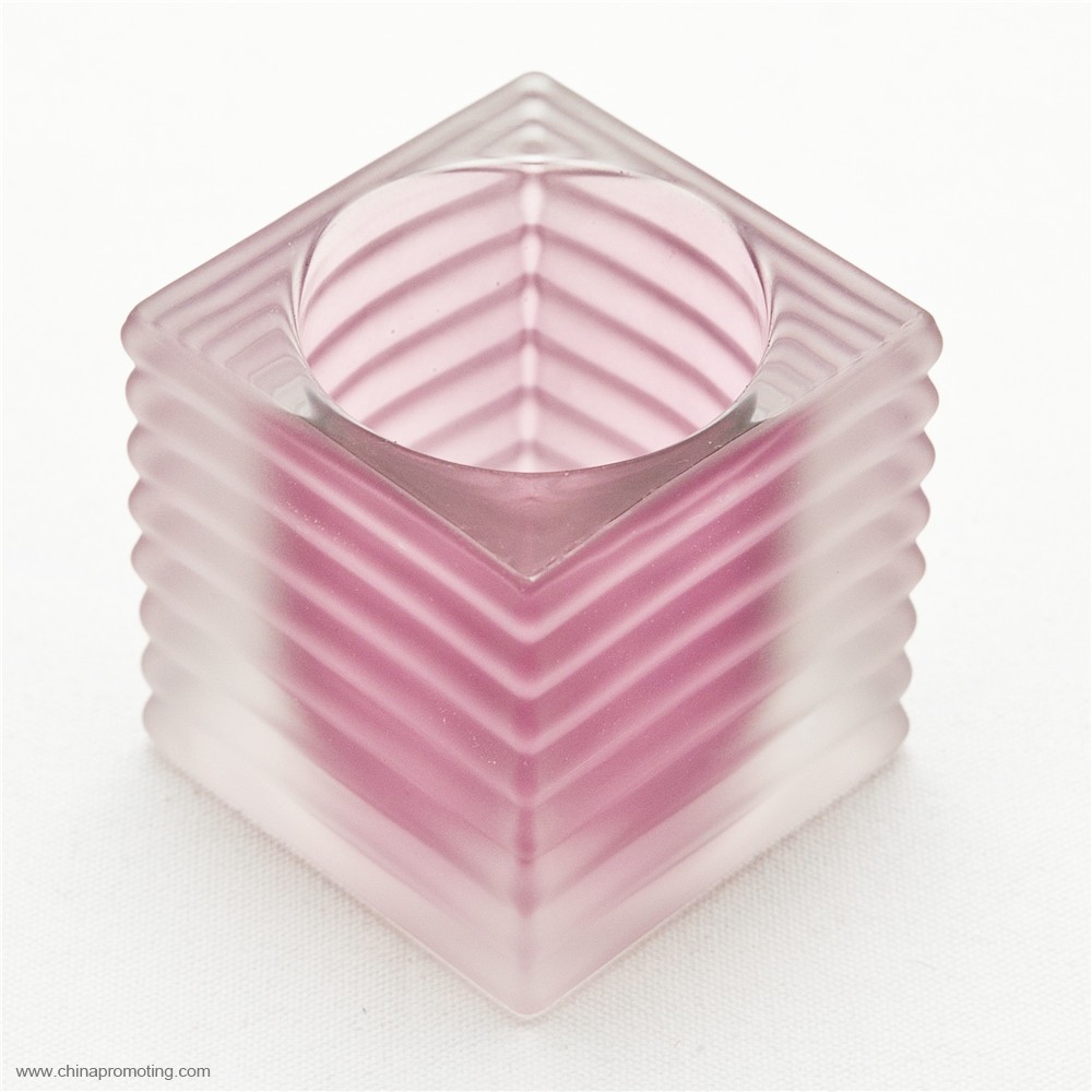 pink crystal tealight candle holders