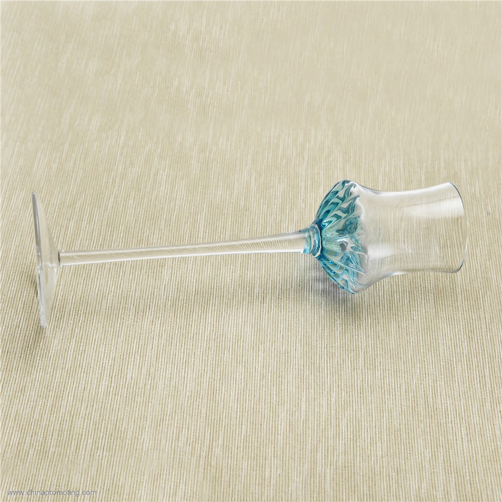 glass candle holder with long stem