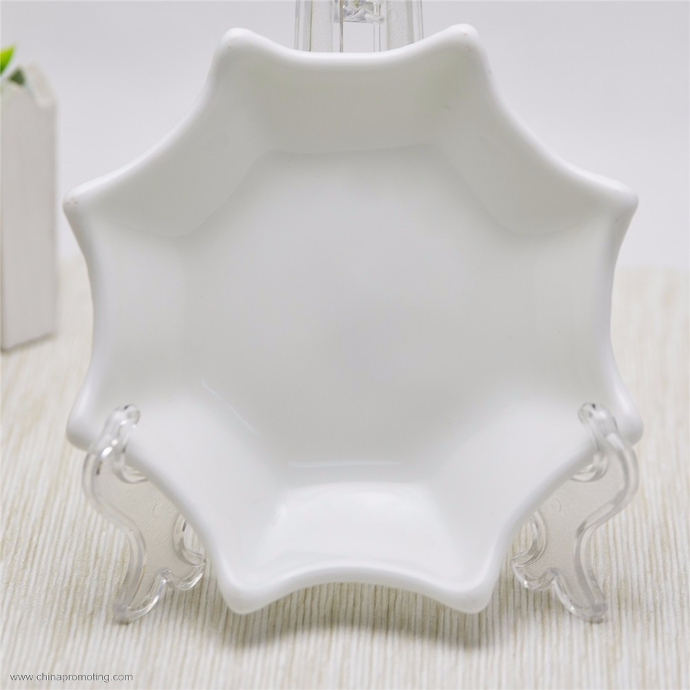 White Glass Dessert Plate