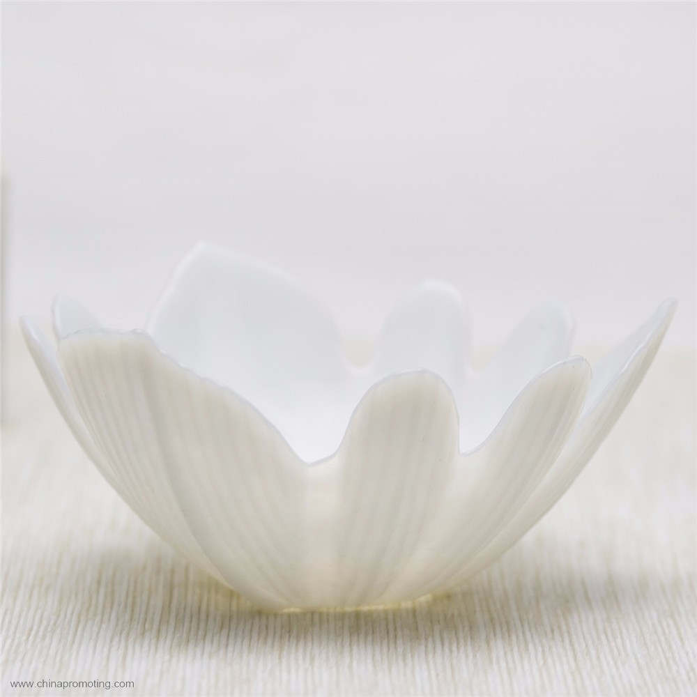 Flower Shape Opal Glass Fruit Plate